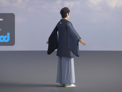 Japanese Samurai 01 3Dモデル
