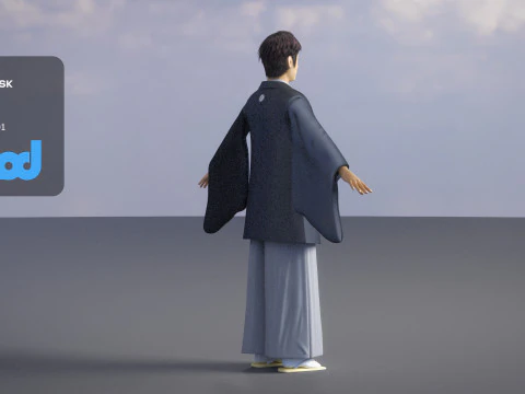 Japanese Samurai 01 3D Model