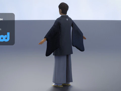 Japanese Samurai 01 3D Model