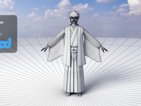 Japanese Samurai 01 3D Model