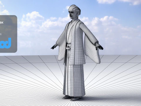 Japanese Samurai 01 3D Model