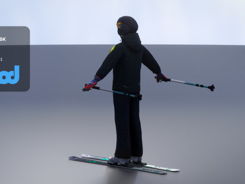 Man in Skiing outfit 3Dモデル