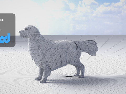 Golden Retriever 3D Model