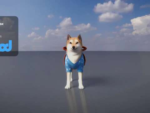 柴犬 3Dモデル