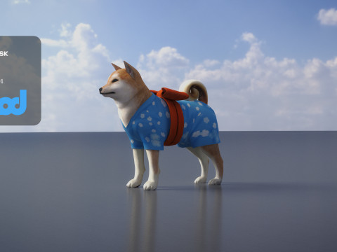 Shiba Inu 3D-Modell
