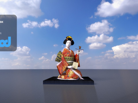 Japanese Doll 3Dモデル