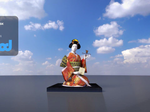 Японская кукла 3D Модель