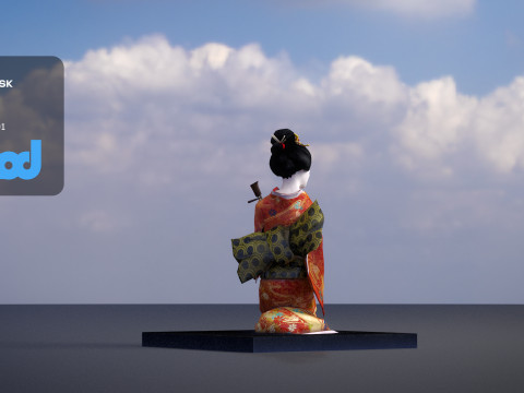 Japanese Doll 3D 모델