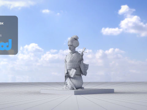 Japanese Doll 3D Model
