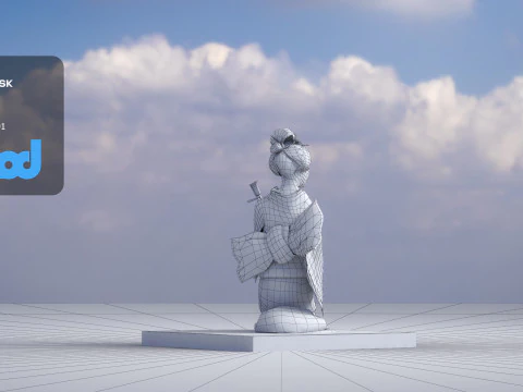 Japanese Doll 3D Model