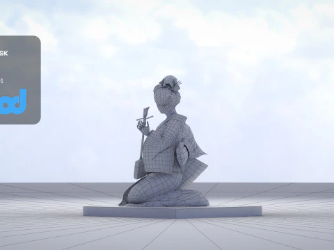 Japanese Doll 3D Model