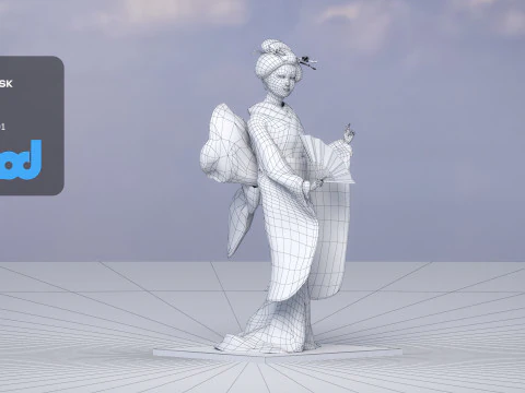 Geiko Doll 3D Model
