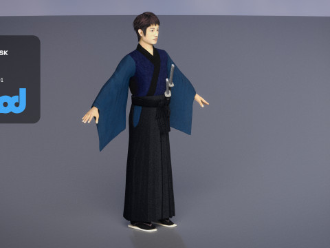 Japanese Samurai 02 3Dモデル