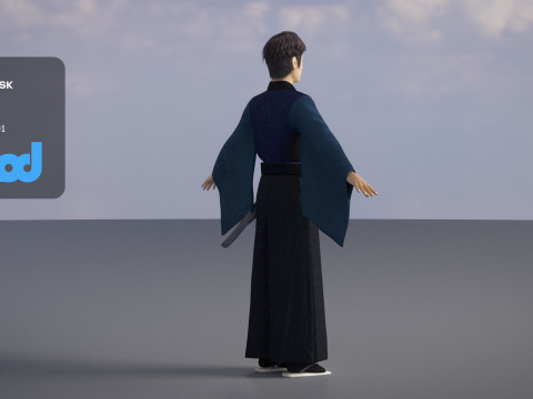 Japanese Samurai 02 3Dモデル