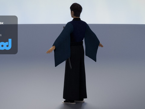 Japanese Samurai 02 3Dモデル