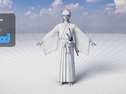 Japanese Samurai 02 3Dモデル
