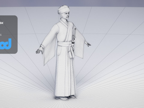 Japanese Samurai 02 3Dモデル