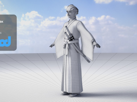 Japanese Samurai 02 3Dモデル