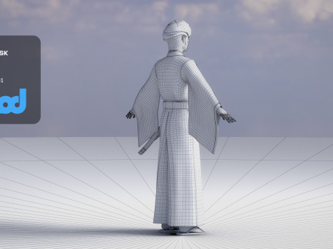 Japanese Samurai 02 3Dモデル