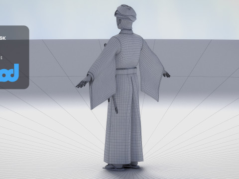 Japanese Samurai 02 3Dモデル