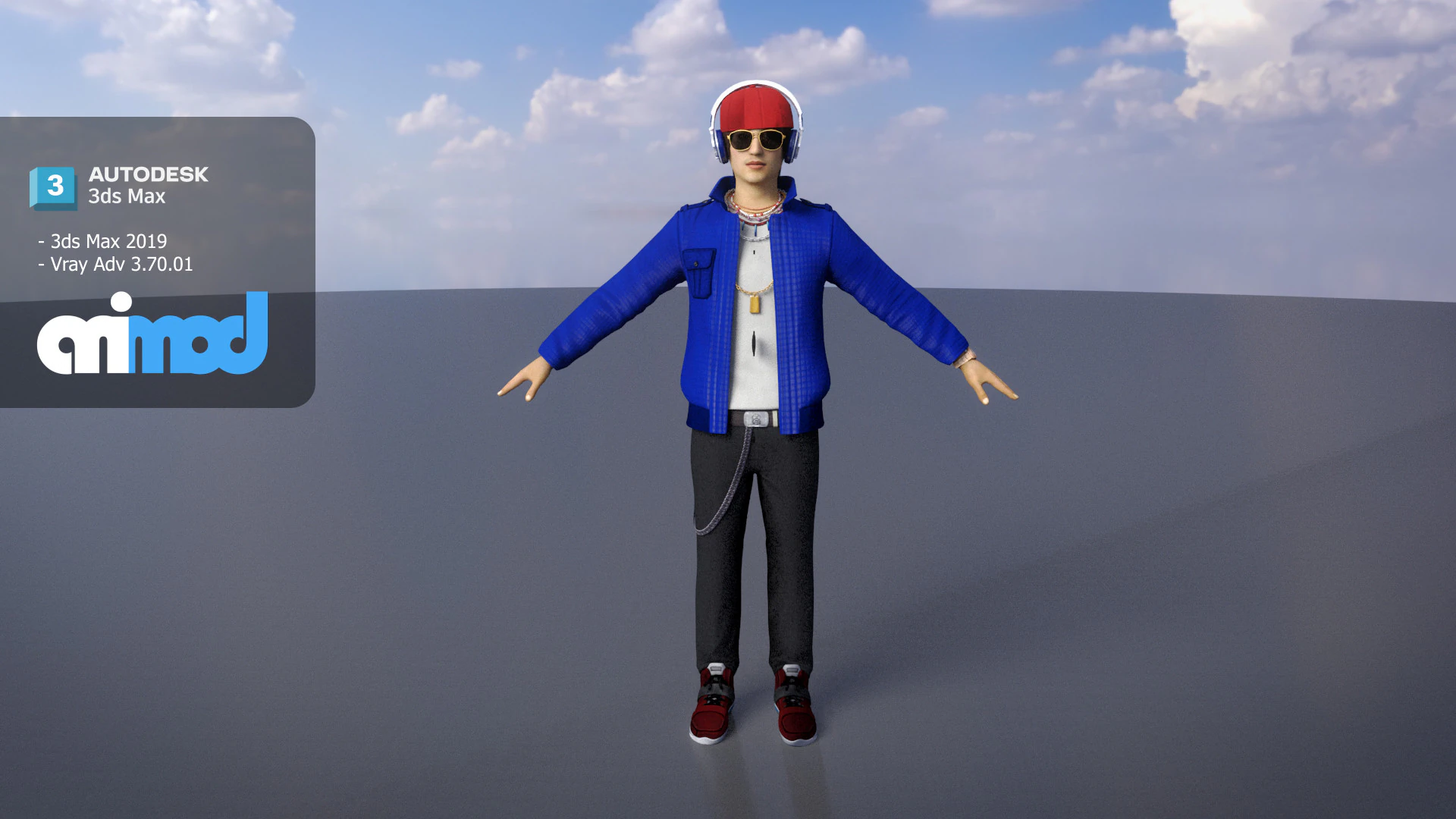 DJ Disc Jockey 3D Model .c4d .max .obj .3ds .fbx .stl .blend 