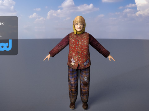 Homeless Woman 3D Model