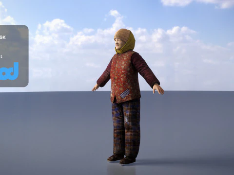Homeless Woman 3D Model