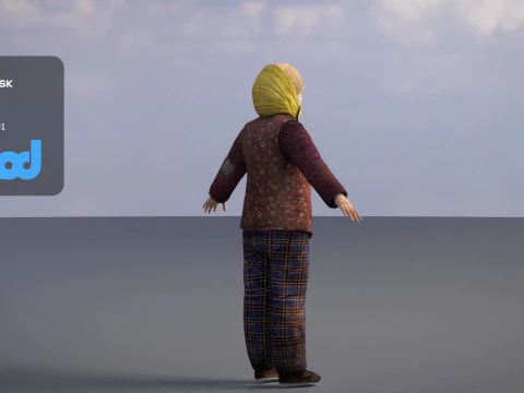 Homeless Woman 3D Model
