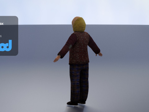 Homeless Woman 3D Model