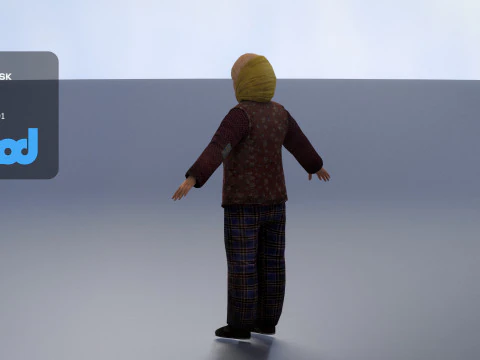 Homeless Woman 3D Model