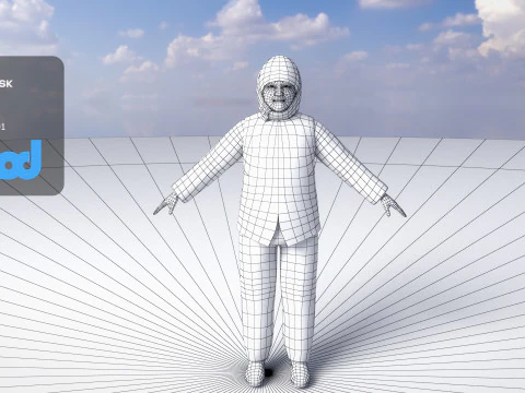 Homeless Woman 3D Model