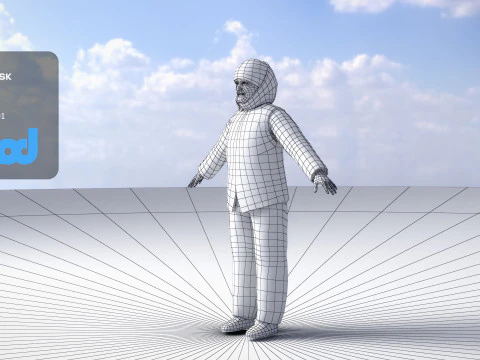 Homeless Woman 3D Model