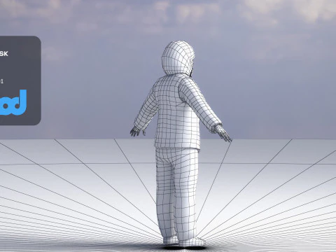 Homeless Woman 3D Model