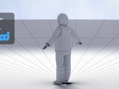 Homeless Woman 3D Model