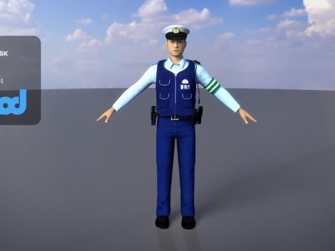Japanese Police 0002 3D Модель