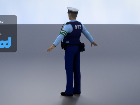 Japanese Police 0002 3Dモデル