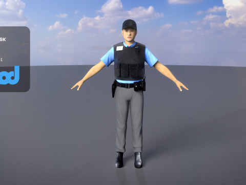 Security Guard 3Dモデル