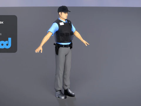 Security Guard 3D Model