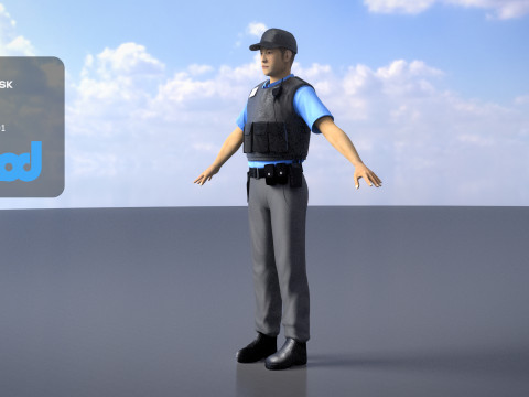 Security Guard 3Dモデル