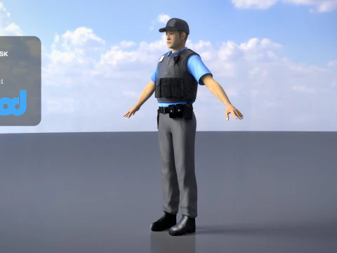 Security Guard 3D Model