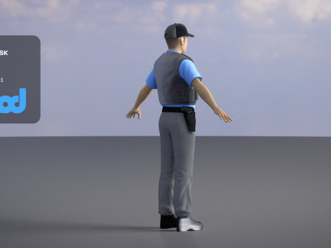 Security Guard 3Dモデル