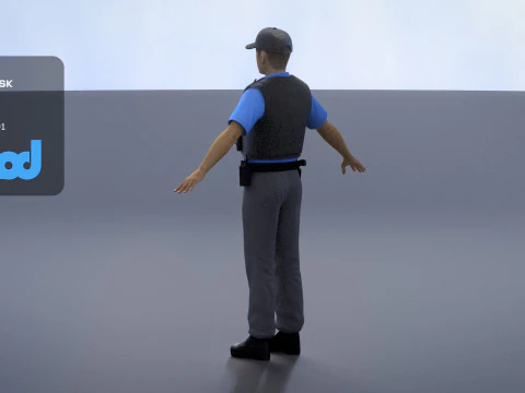 Security Guard 3D Model