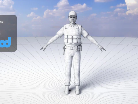 Security Guard 3D Model