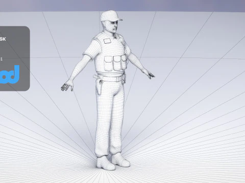 Security Guard 3D Model