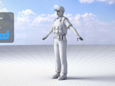 Security Guard 3Dモデル