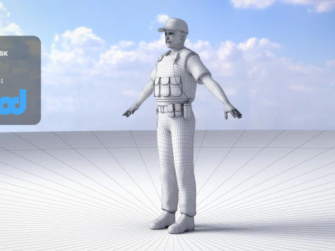 Security Guard 3D Model