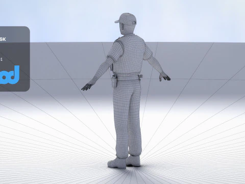 Security Guard 3D Model