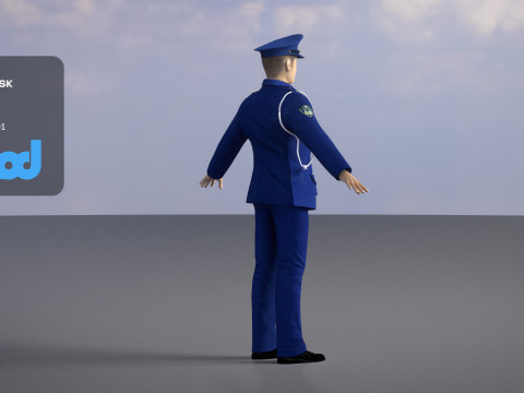 Japanese Police 0001 3Dモデル