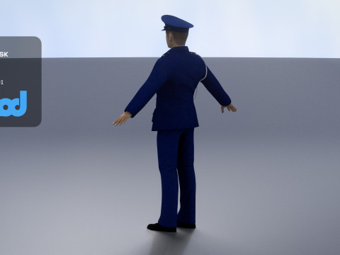 Japanese Police 0001 3Dモデル