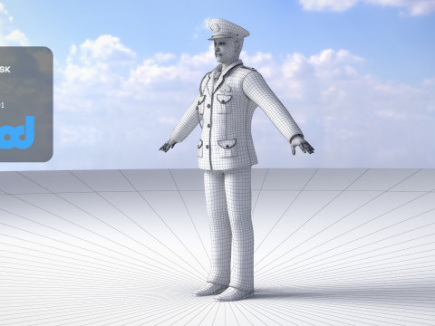 Japanese Police 0001 3Dモデル